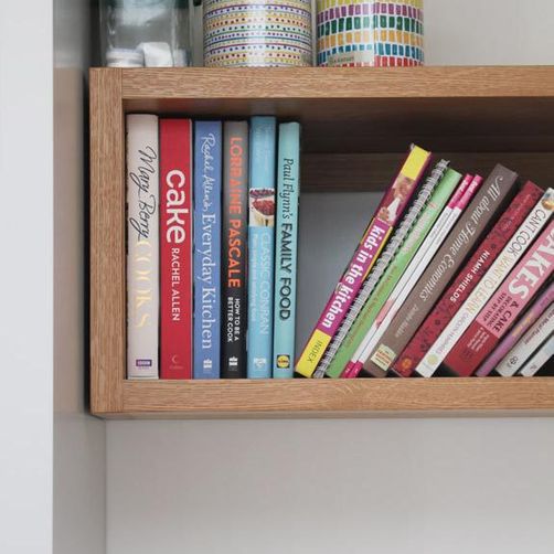 contemporary kitchen Shelf with books