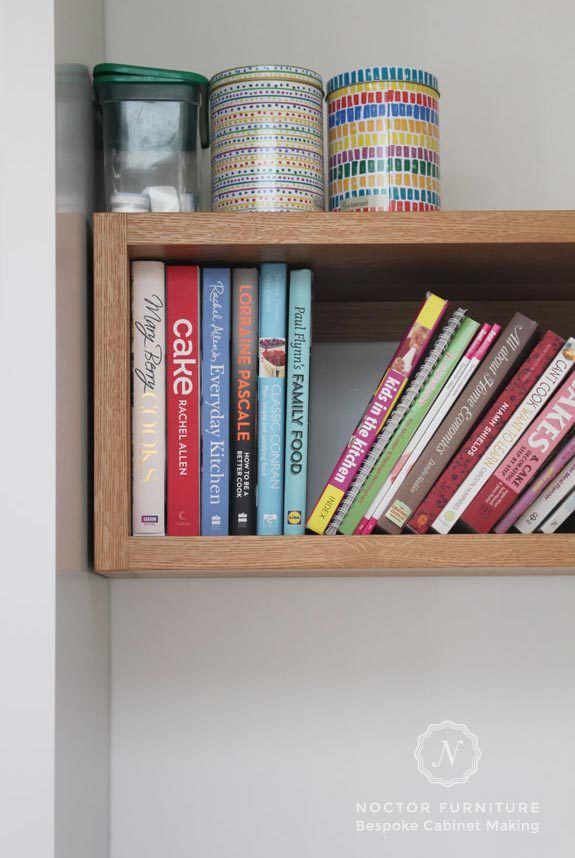 contemporary kitchen Shelf with books